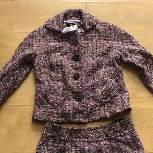 Vintage Lisa Baday tweed blazer and skirt set
